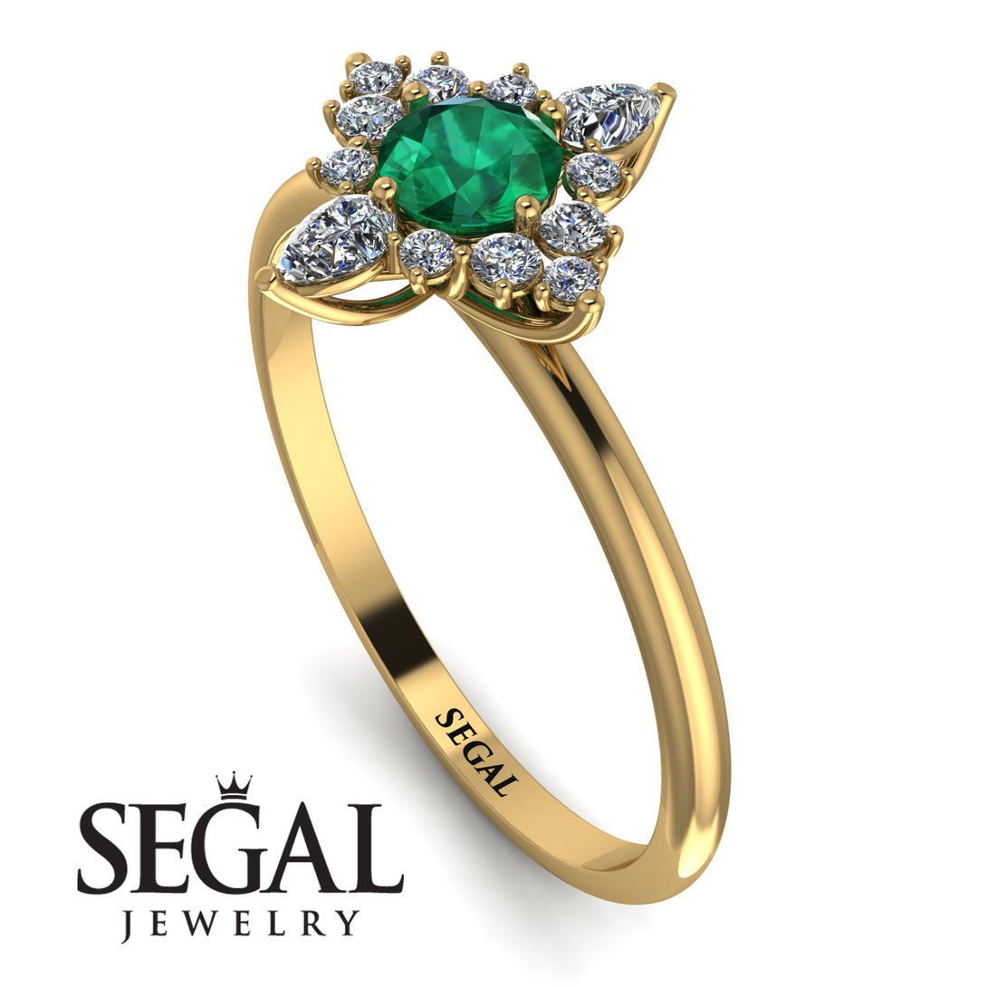 Compass Emerald Engagement Ring - Rose No. 4