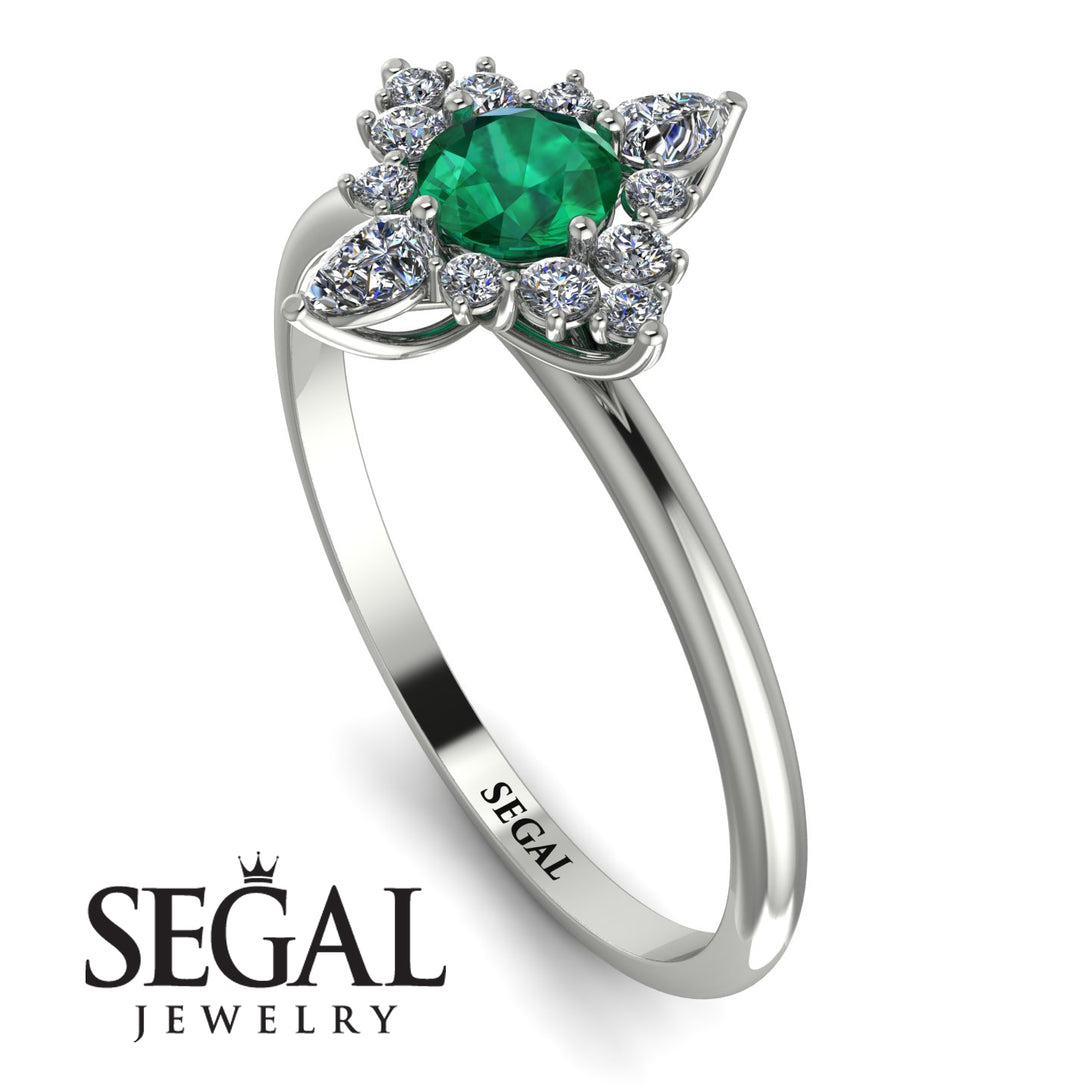 Compass Emerald Engagement Ring - Rose No. 6