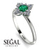 Compass Emerald Engagement Ring - Rose No. 6