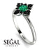 Compass Emerald Engagement Ring - Rose No. 36