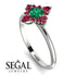 Compass Emerald Engagement Ring - Rose No. 51