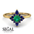 Compass Emerald Engagement Ring - Rose No. 64