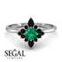 Compass Emerald Engagement Ring - Rose No. 36