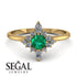 Compass Emerald Engagement Ring - Rose No. 4