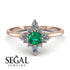 Compass Emerald Engagement Ring - Rose No. 5