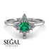 Compass Emerald Engagement Ring - Rose No. 6