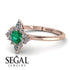 Compass Emerald Engagement Ring - Rose No. 5