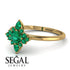 Compass Emerald Engagement Ring - Rose No. 19