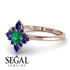 Compass Emerald Engagement Ring - Rose No. 65