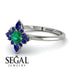 Compass Emerald Engagement Ring - Rose No. 66