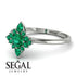 Compass Emerald Engagement Ring - Rose No. 21