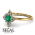 Compass Emerald Engagement Ring - Rose No. 4