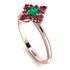 Compass Emerald Engagement Ring - Rose No. 50