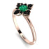 Compass Emerald Engagement Ring - Rose No. 35