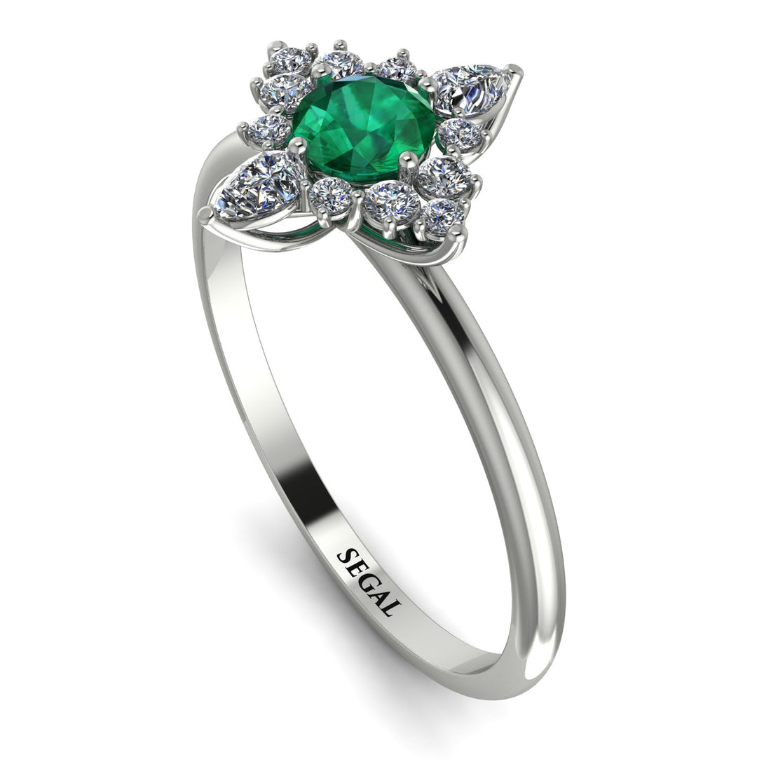 Compass Emerald Engagement Ring - Rose No. 6