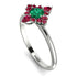 Compass Emerald Engagement Ring - Rose No. 51