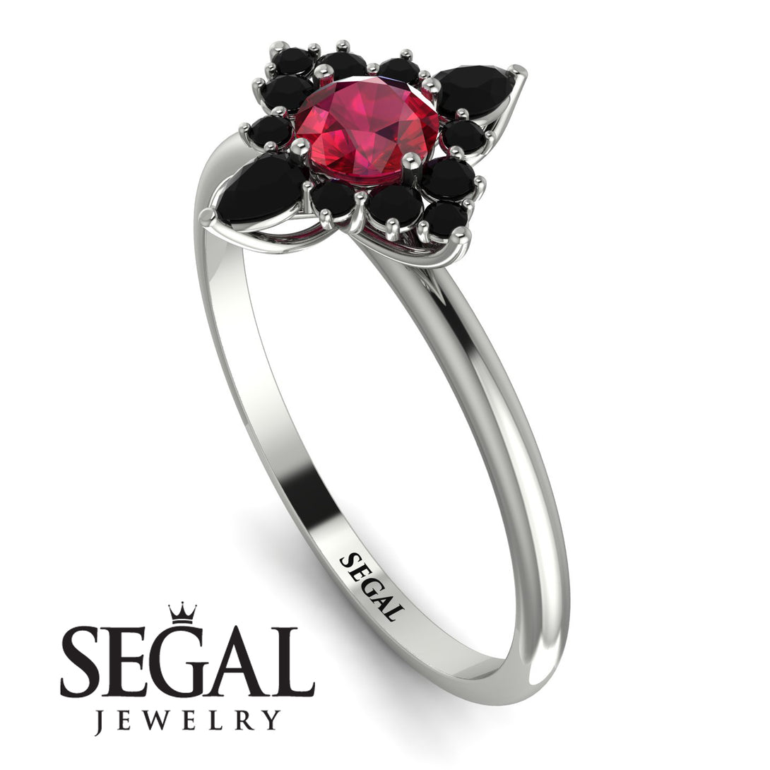 Compass Ruby Engagement Ring - Rose No. 42