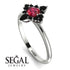 Compass Ruby Engagement Ring - Rose No. 42
