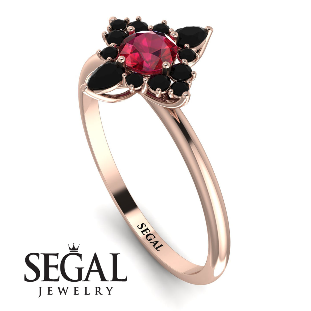 Compass Ruby Engagement Ring - Rose No. 41