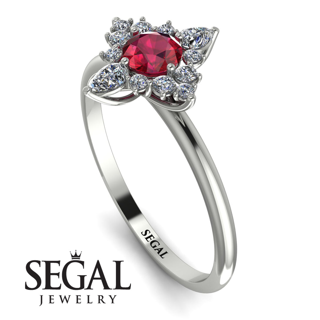 Compass Ruby Engagement Ring - Rose No. 12
