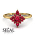 Compass Ruby Engagement Ring - Rose No. 55