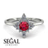 Compass Ruby Engagement Ring - Rose No. 12