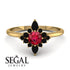 Compass Ruby Engagement Ring - Rose No. 40