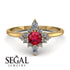 Compass Ruby Engagement Ring - Rose No. 10