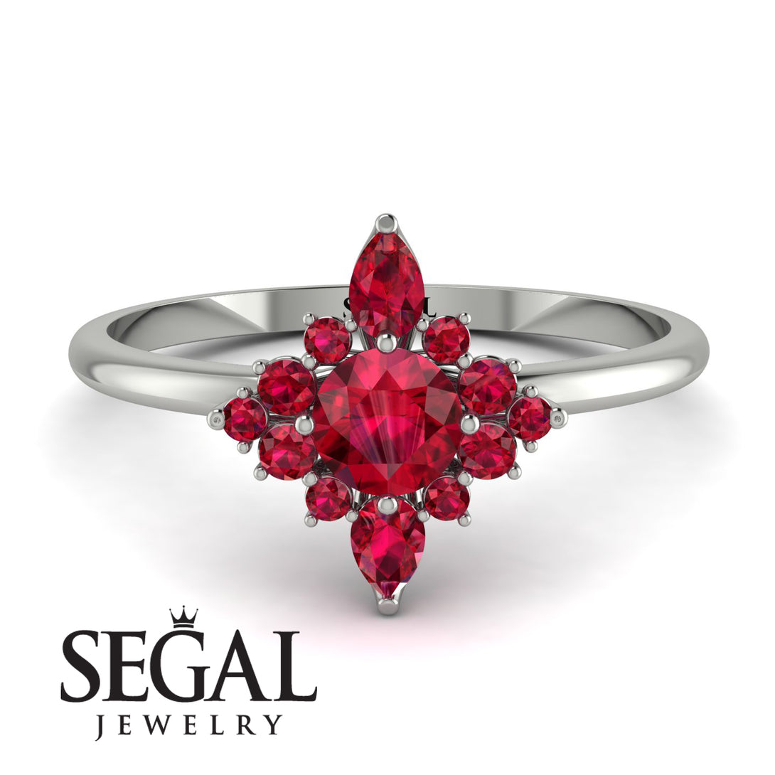 Compass Ruby Engagement Ring - Rose No. 57