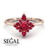 Compass Ruby Engagement Ring - Rose No. 56