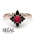 Compass Ruby Engagement Ring - Rose No. 41
