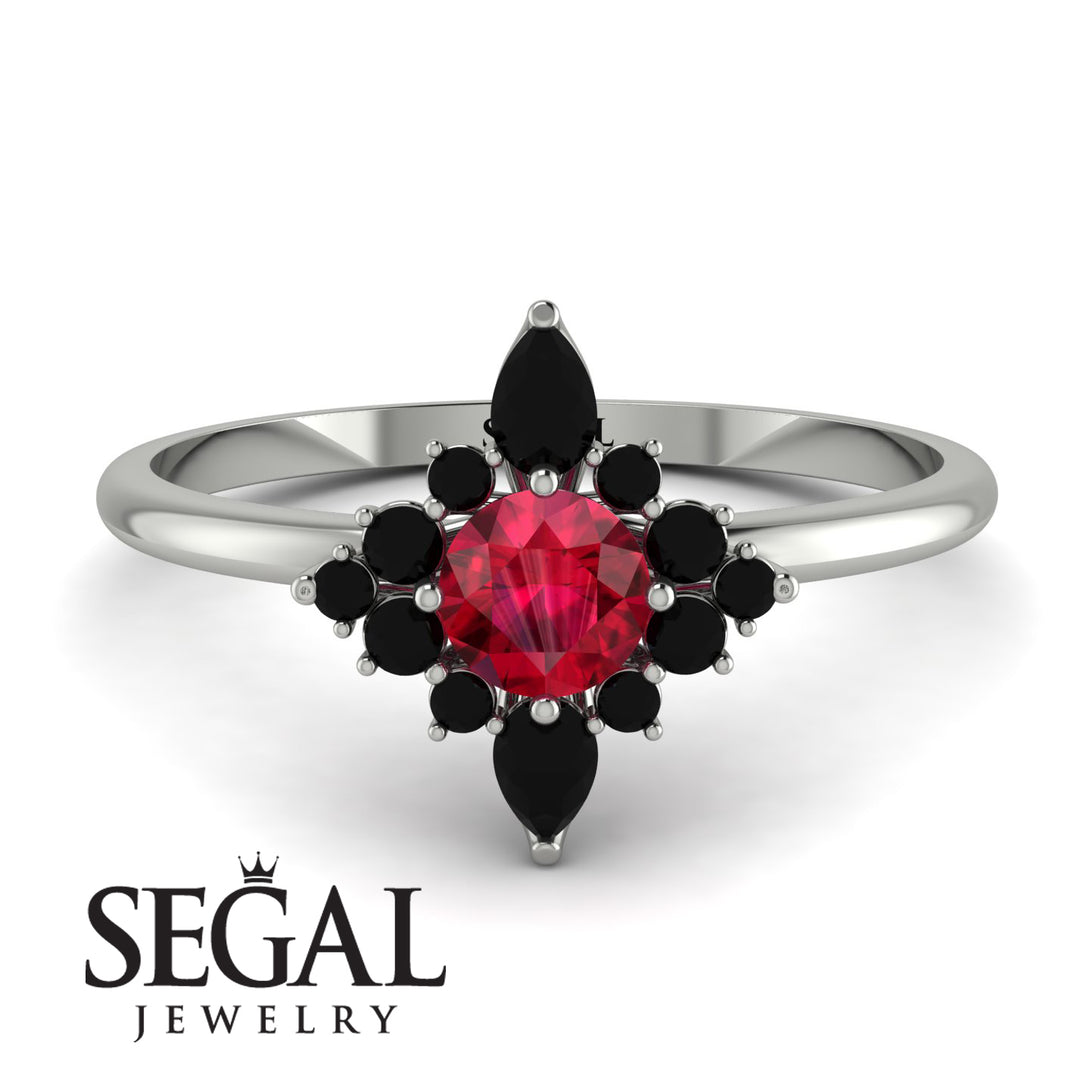 Compass Ruby Engagement Ring - Rose No. 42