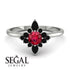 Compass Ruby Engagement Ring - Rose No. 42