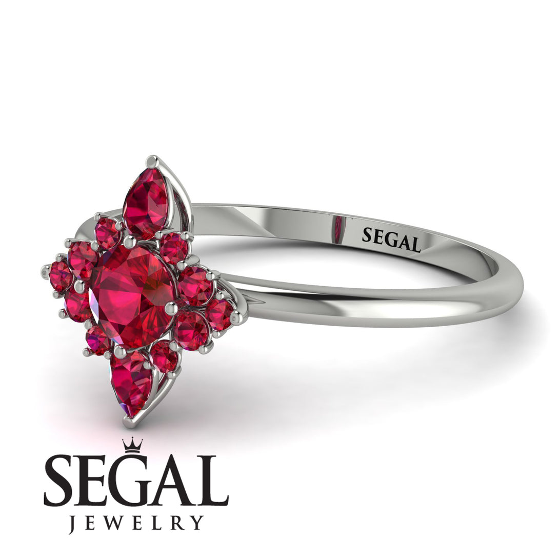 Compass Ruby Engagement Ring - Rose No. 57