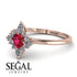 Compass Ruby Engagement Ring - Rose No. 11