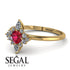 Compass Ruby Engagement Ring - Rose No. 10