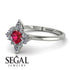 Compass Ruby Engagement Ring - Rose No. 12
