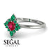 Compass Ruby Engagement Ring - Rose No. 27