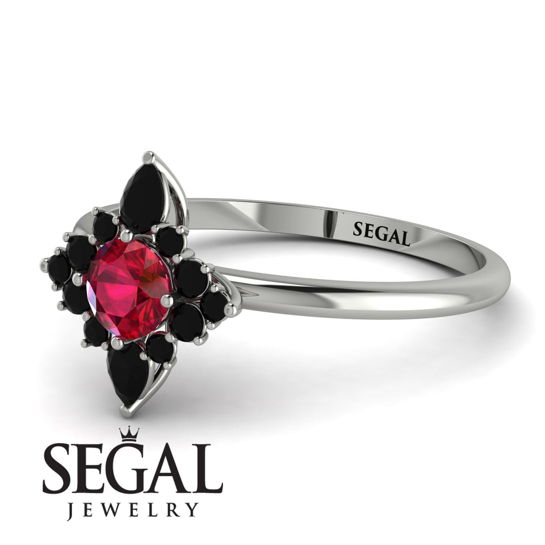 Compass Ruby Engagement Ring - Rose No. 42