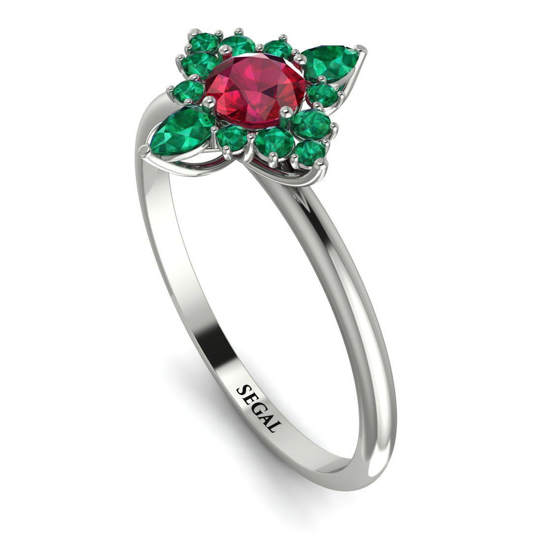 Compass Ruby Engagement Ring - Rose No. 27