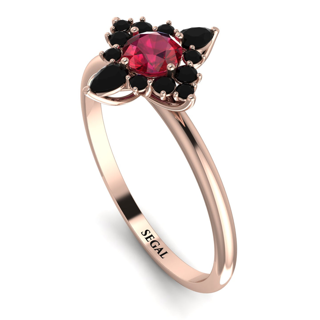 Compass Ruby Engagement Ring - Rose No. 41