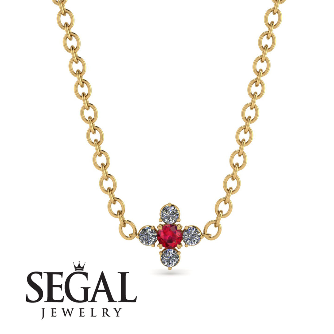 Compass Ruby Necklace - Maren No. 10