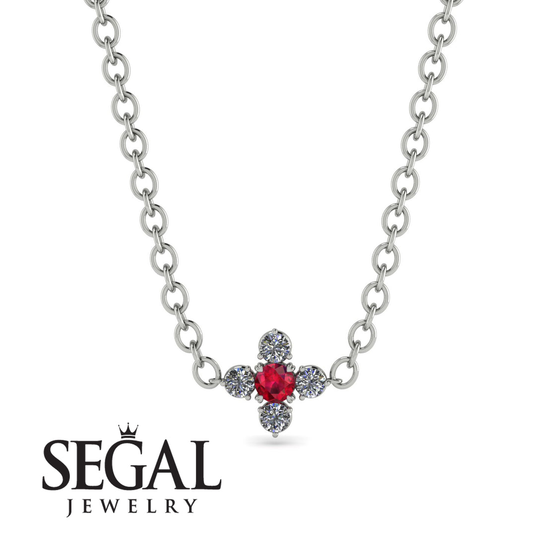 Compass Ruby Necklace - Maren No. 12