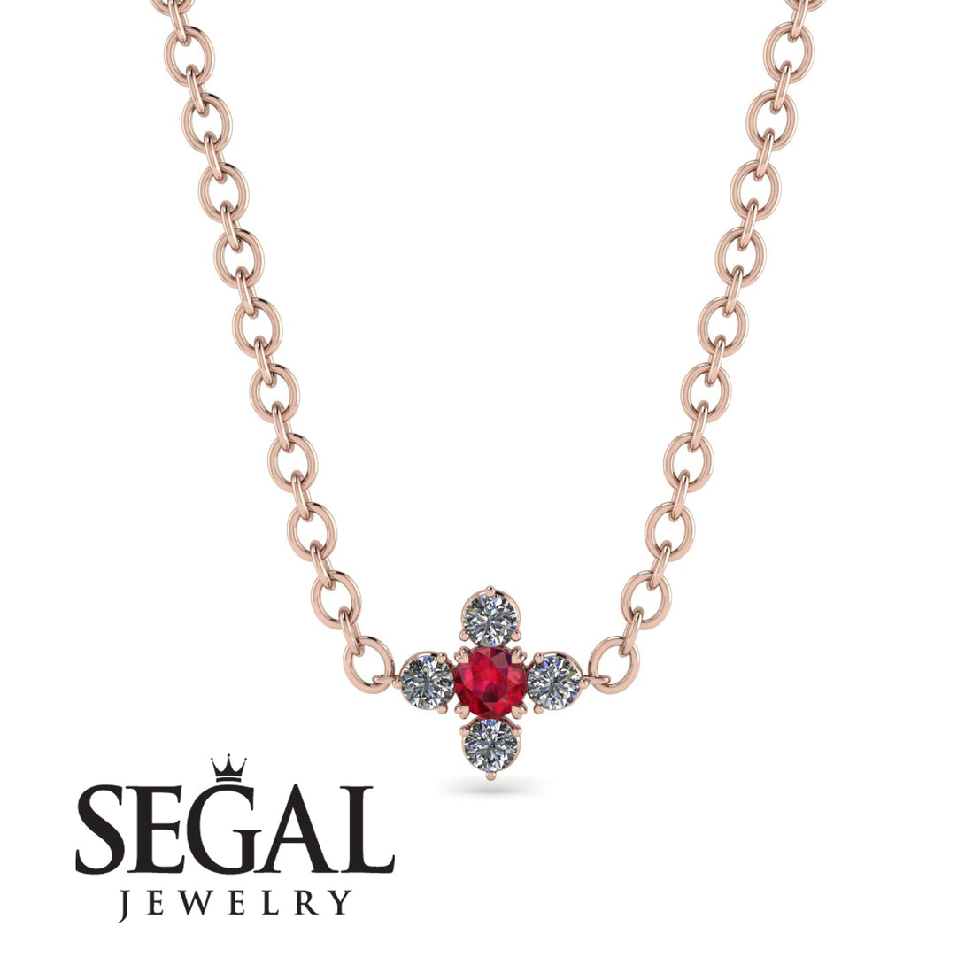 Compass Ruby Necklace - Maren No. 11