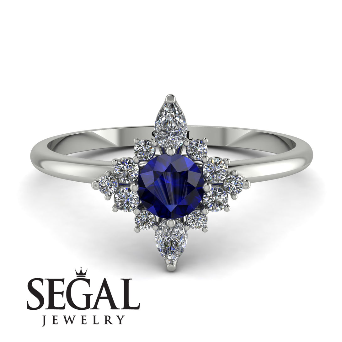 Compass Sapphire Engagement Ring - Rose No. 15