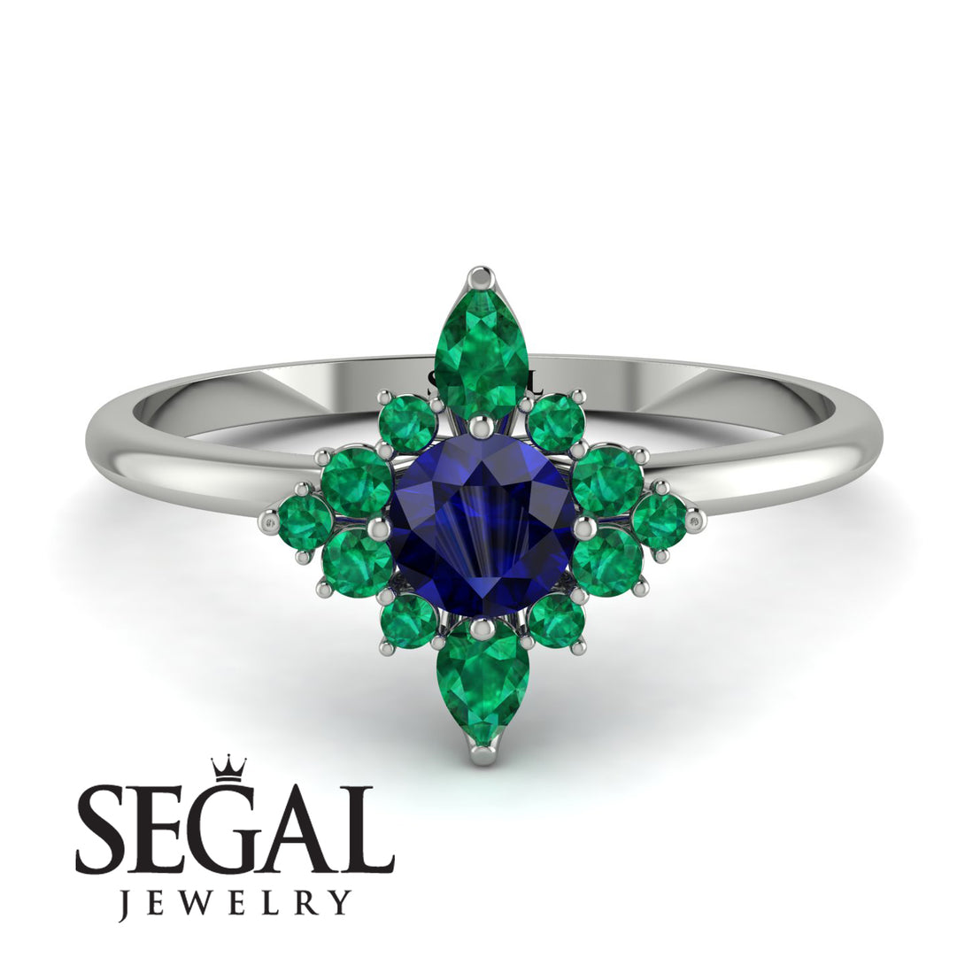 Compass Sapphire Engagement Ring - Rose No. 30