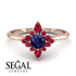 Compass Sapphire Engagement Ring - Rose No. 59