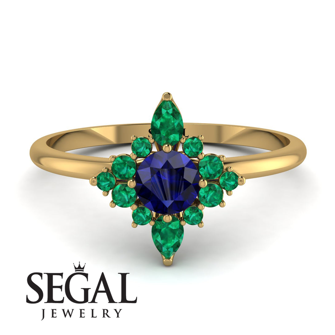 Compass Sapphire Engagement Ring - Rose No. 28