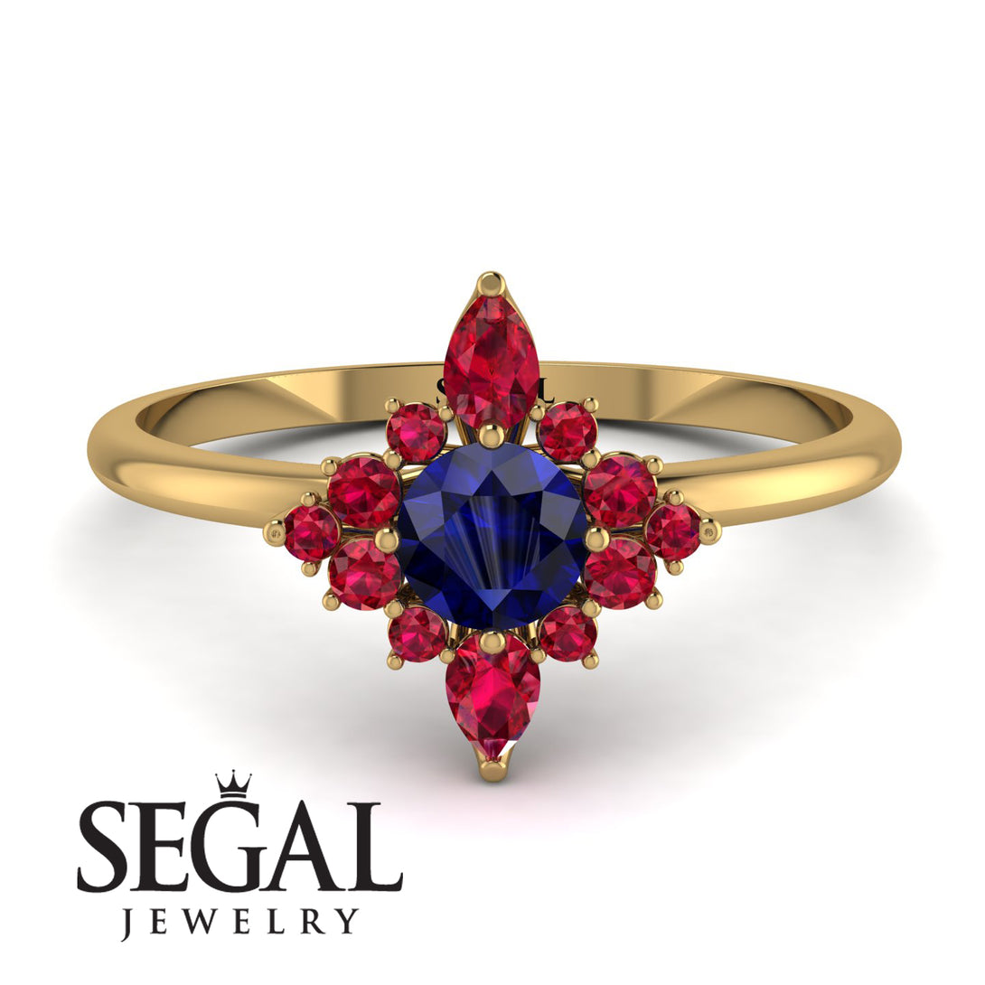 Compass Sapphire Engagement Ring - Rose No. 58