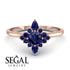 Compass Sapphire Engagement Ring - Rose No. 74
